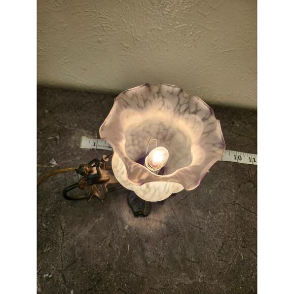 VINTAGE ORNATE CHERUB ANGEL BLOWING HORN LAMP / NIGHT‎ LIGHT - Picture 2 of 10